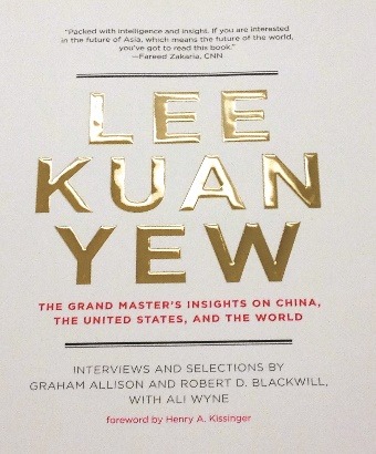 Book cover for “Lee Kuan Yew” featuring large embossed gold foil typography.