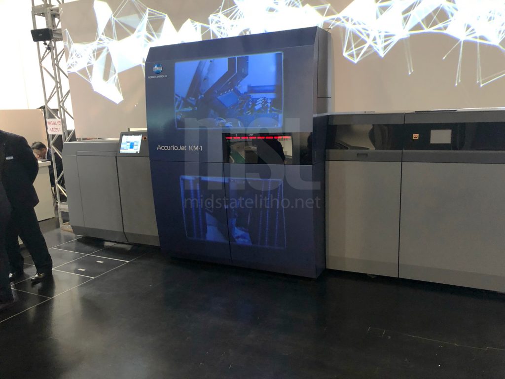 Konica Minolta KM-1 press on display at smart factory 2019
