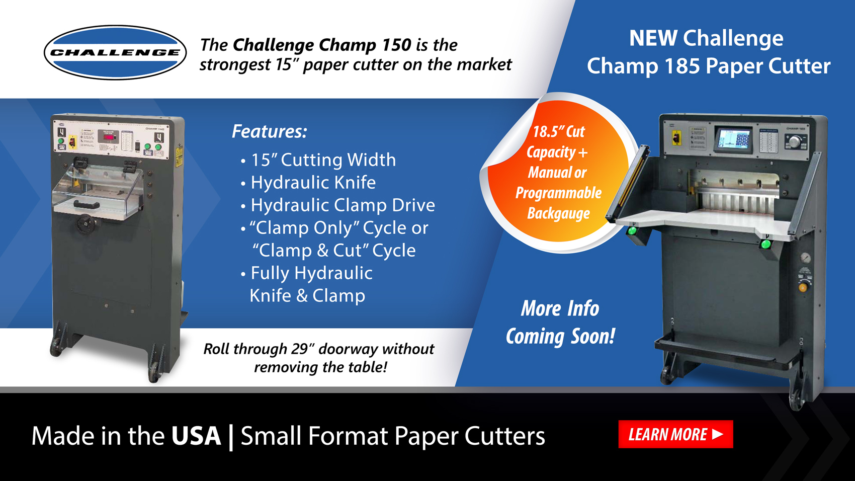 Challenge Champ 150 Small-Format Hydraulic Cutter