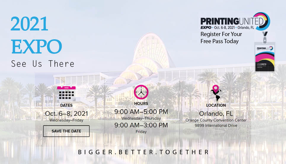 Printing United 2021 Expo Infographic