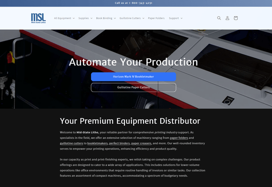 image of the main msl website