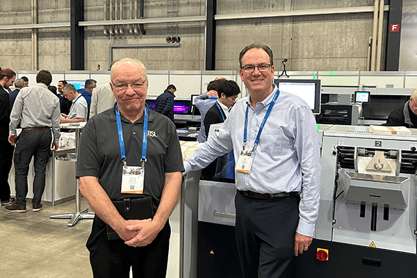 Doug Barrett and Mark Culley at Hunkeler Innovation Days 2023.