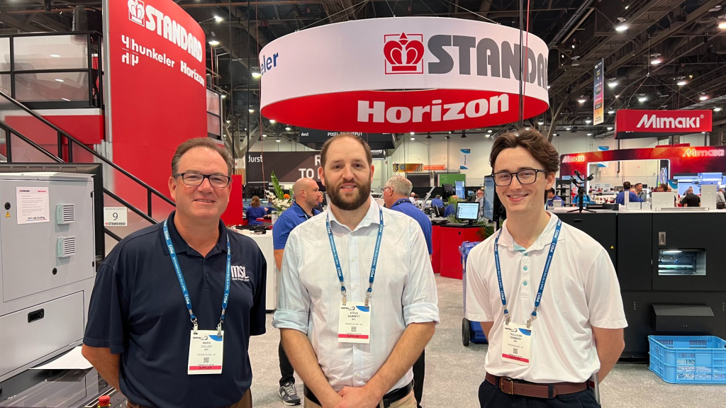 MSL Sales team at Horizon booth during PRINTING United 2024